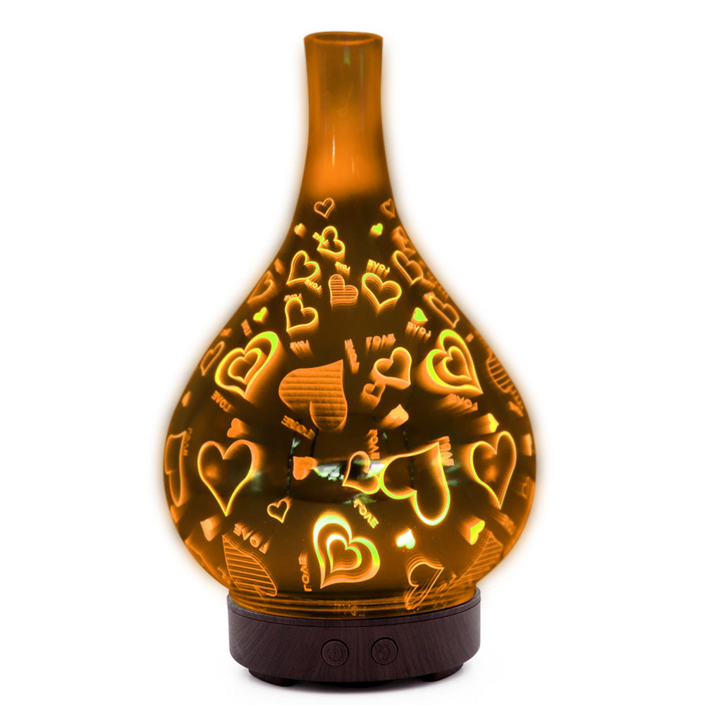 White Fireworks - Home 3D Glass Aroma Diffuser Humidifier