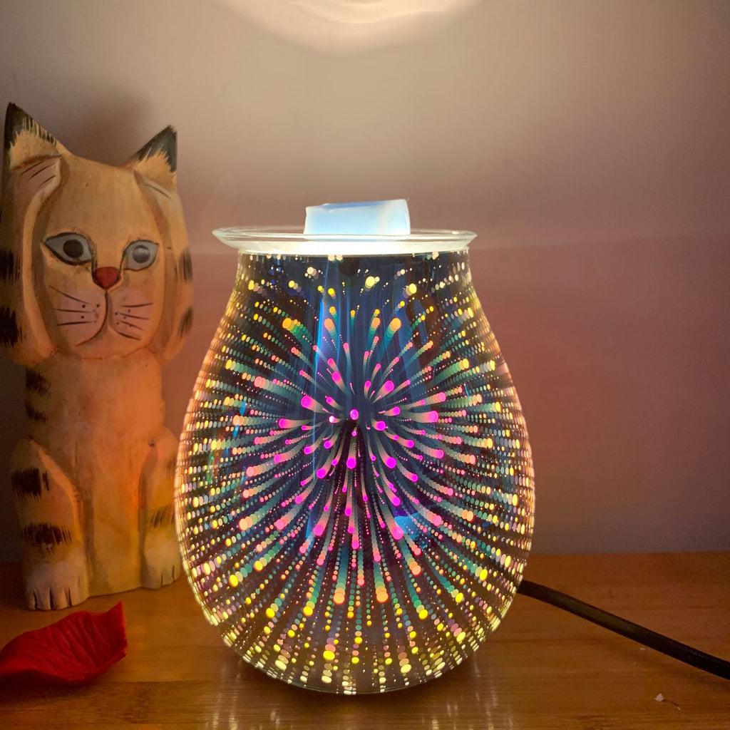 Glass vase aroma diffuser fireworks