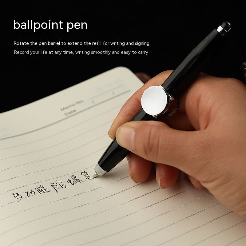 LED Spinning Gyro Metal Ballpoint Pen - View 2