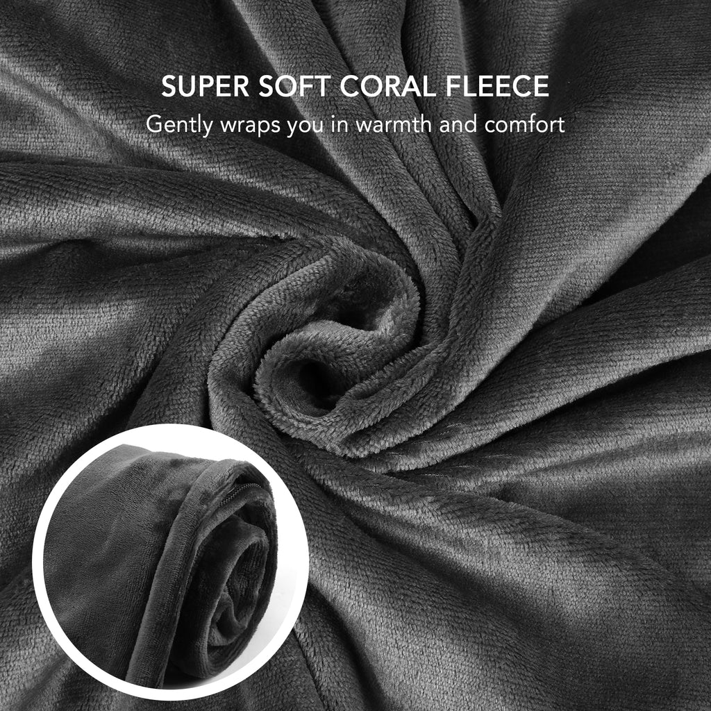 USB Electric Heated Blanket | Super Soft Coral Fleece | 3 Heat Settings