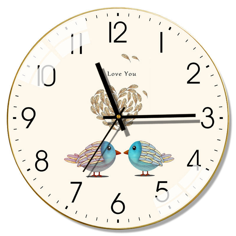 Nordic Minimalist Tempered Glass Silent Wall Clock - Style 1