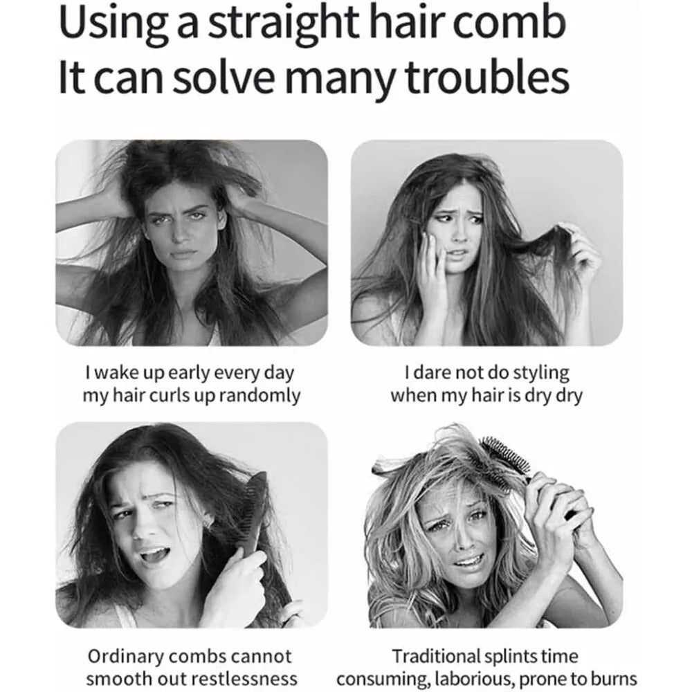 GoBrush PRO Cordless Hair Straightener Brush | Rechargeable Portable Mini Straightener