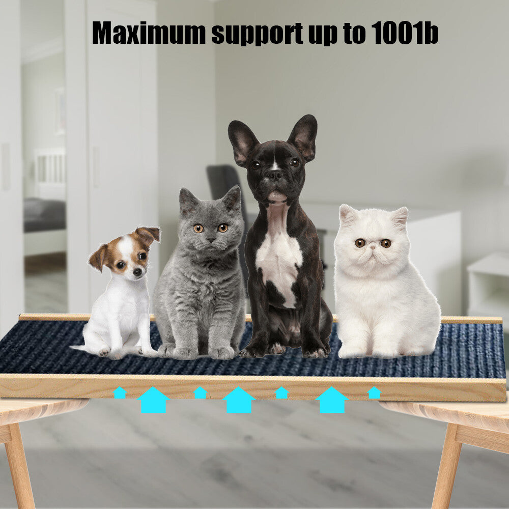 Foldable Dog Ramp | Adjustable Height Pet Stairs for Bed, Sofa & Car