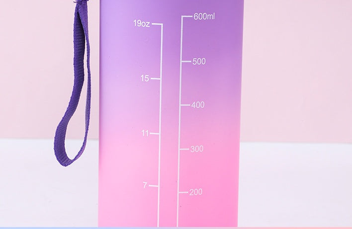 600ml Gradient Tumbler with Handle and Flip Lid - View 11