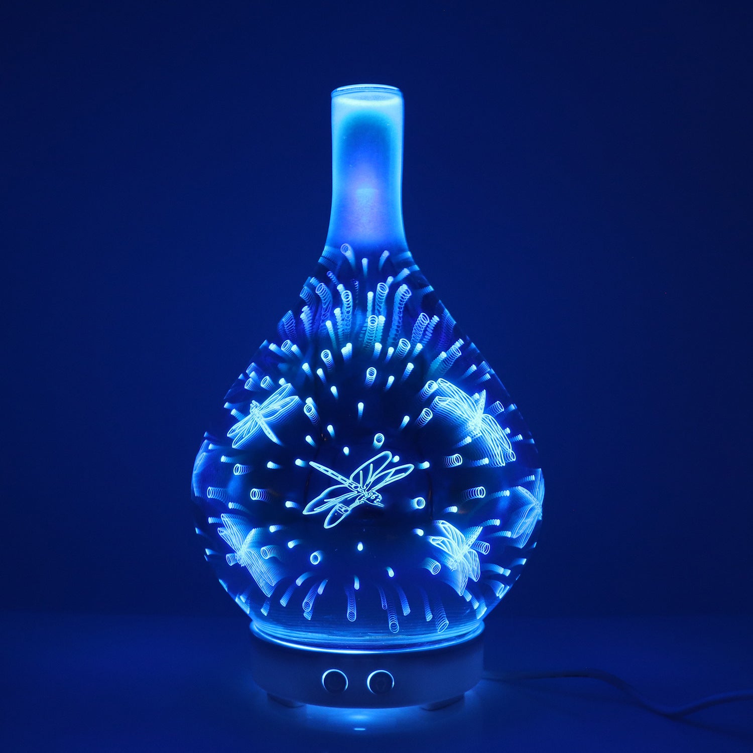 Home 3D Glass Aroma Diffuser Humidifier USB Powered Night Light