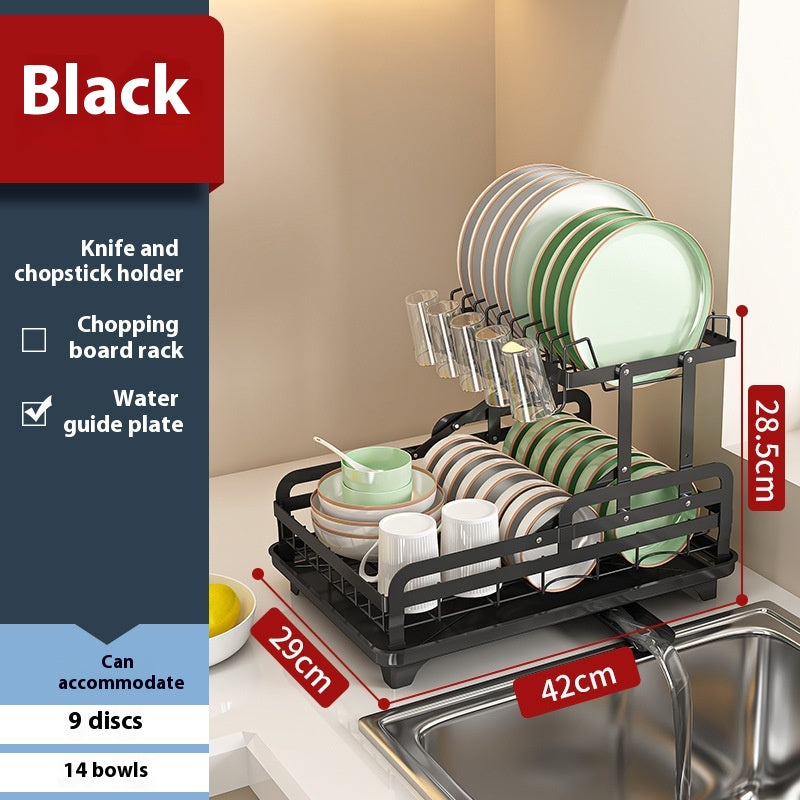 Foldable Metal Dish Draining Rack | Countertop Kitchen Organizer