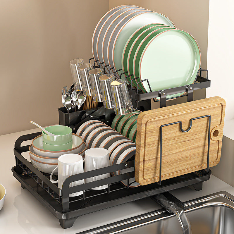 Foldable dish draining rack