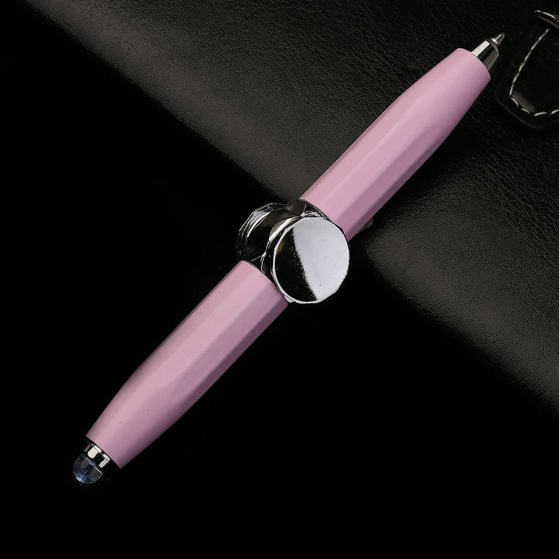 LED Gyro Spinning Metal Ballpoint Pen | Fidget Stress Relief Pen