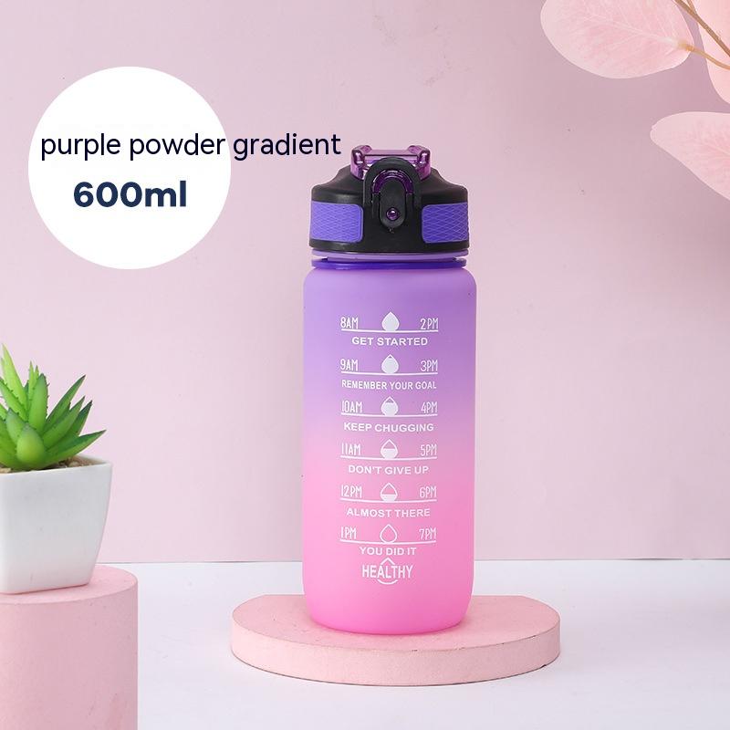 600ml Gradient Tumbler with Handle and Flip Lid