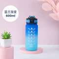 600ml Gradient Tumbler with Handle and Flip Lid