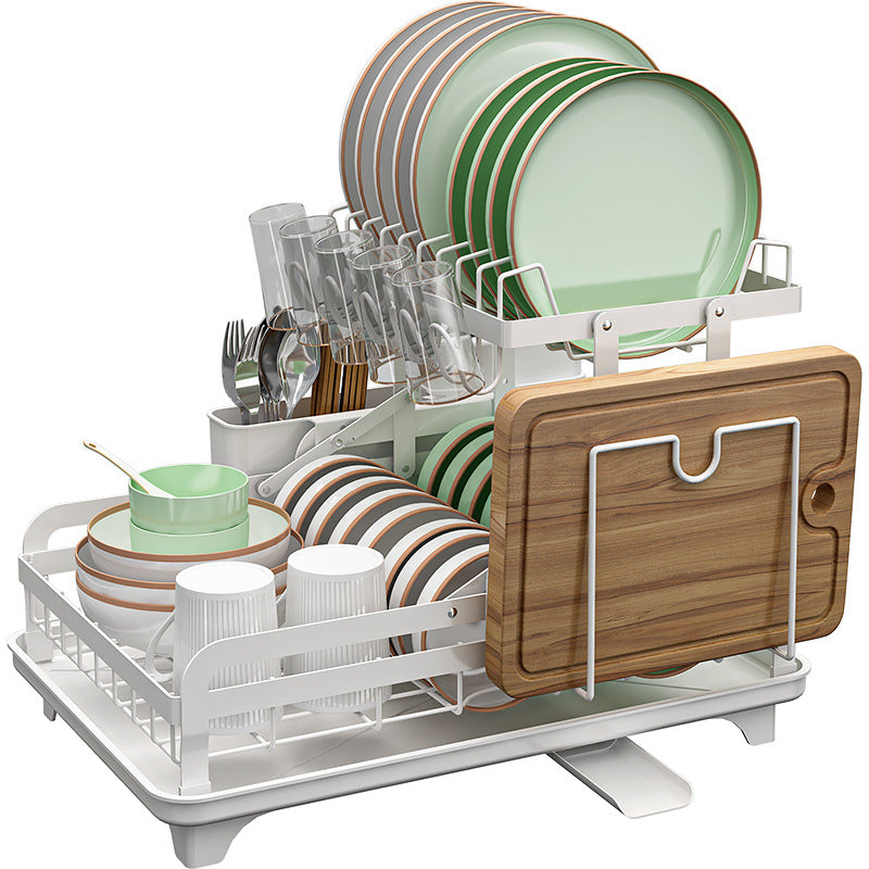 Foldable kitchen rack white