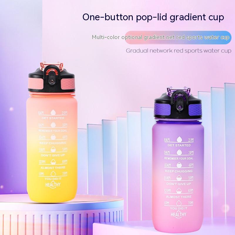 600ml Gradient Tumbler with Handle and Flip Lid - View 4
