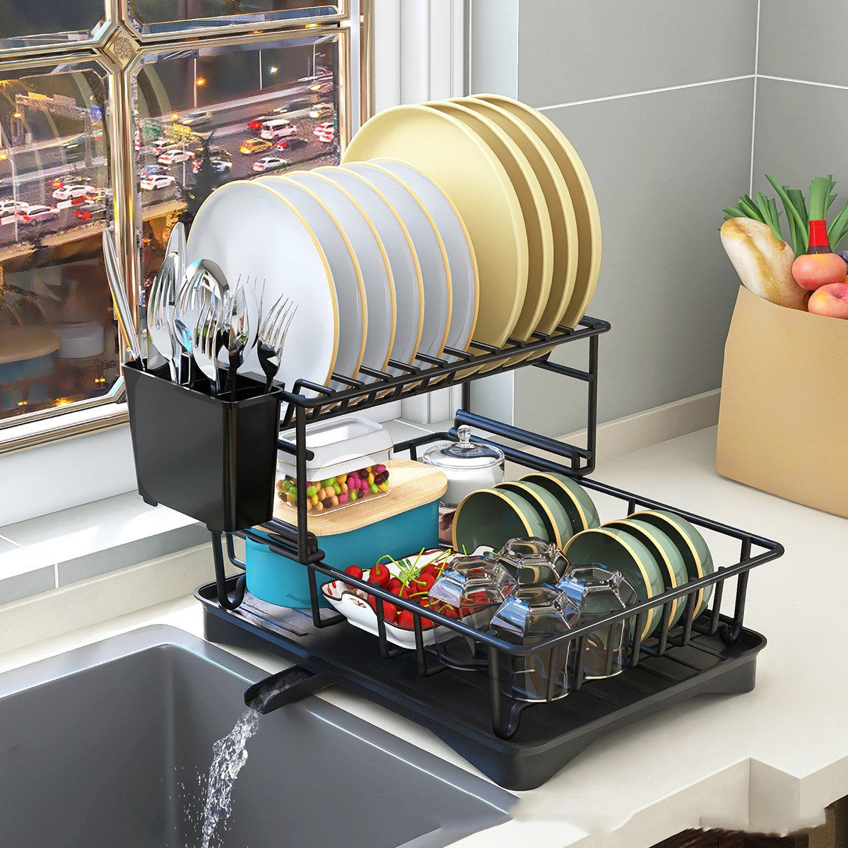 Kitchen Sink Draining Rack - White Version