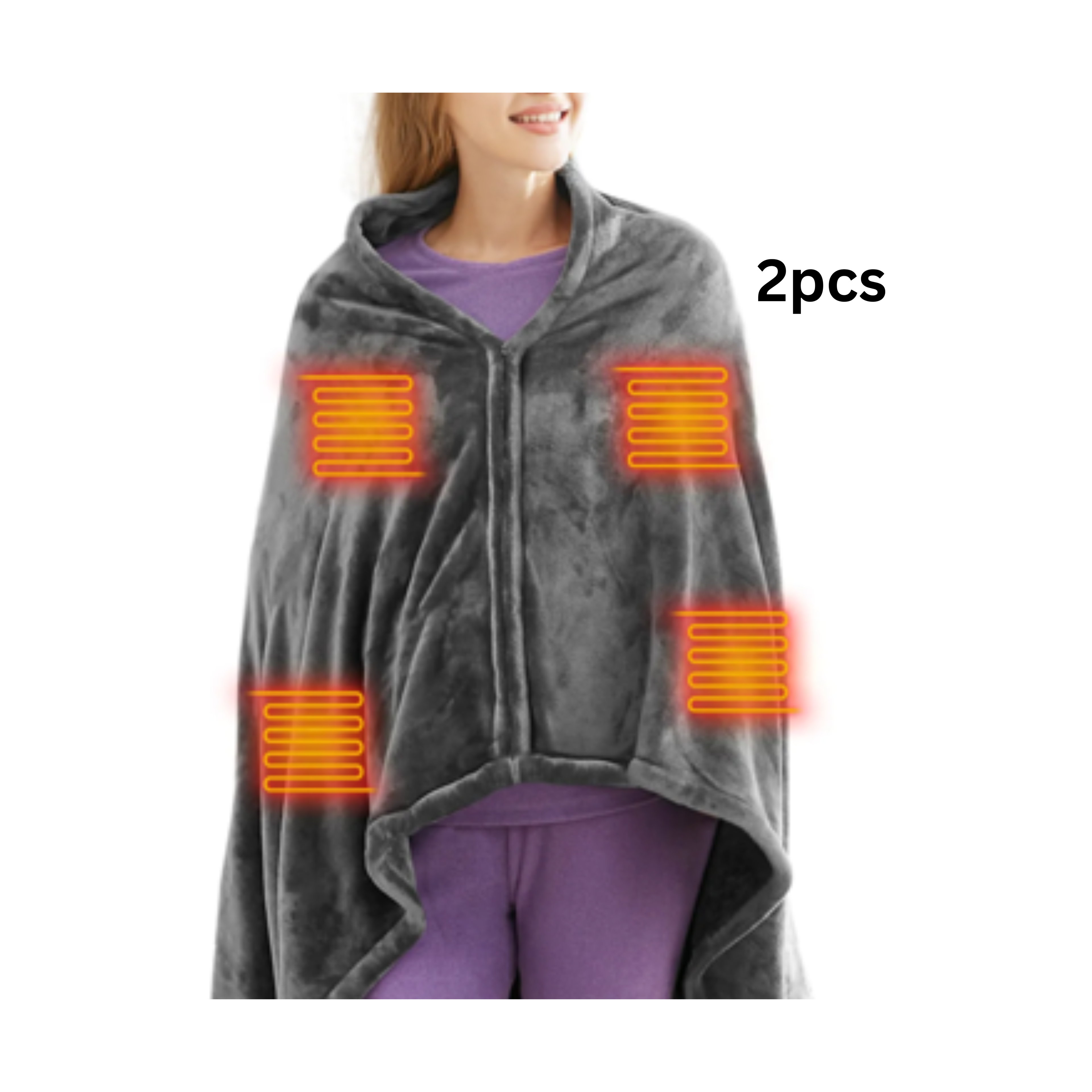 USB Electric Heated Blanket | Super Soft Coral Fleece | 3 Heat Settings