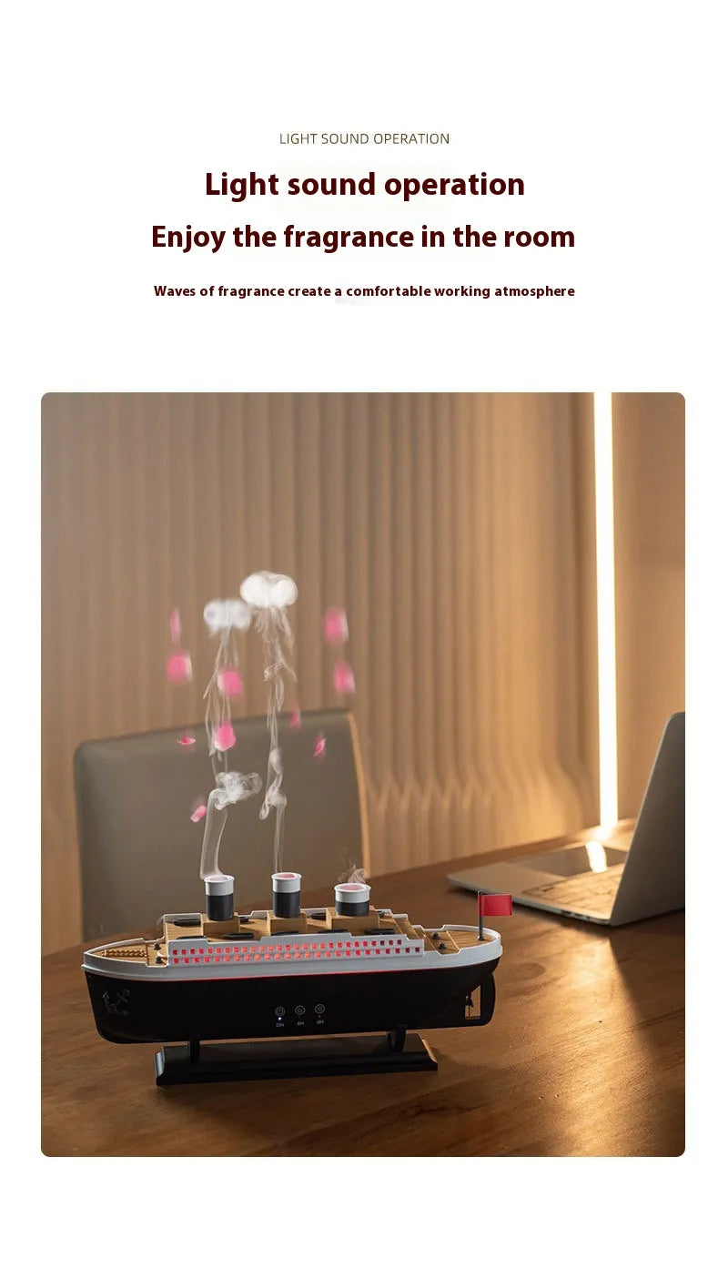 Retro Ship Ultrasonic Aroma Diffuser & Humidifier | 250mL Home Aromatherapy