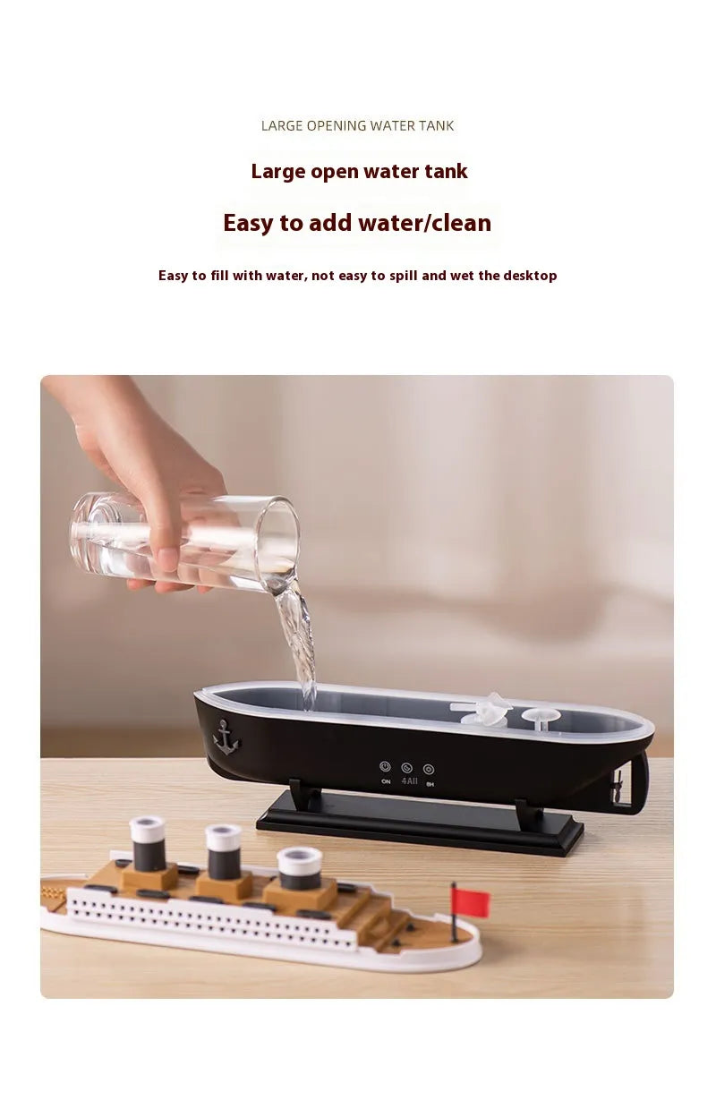 Retro Ship Ultrasonic Aroma Diffuser & Humidifier | 250mL Home Aromatherapy