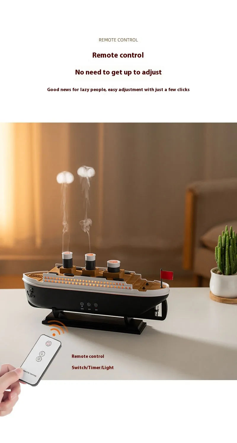 Retro Ship Ultrasonic Aroma Diffuser & Humidifier | 250mL Home Aromatherapy