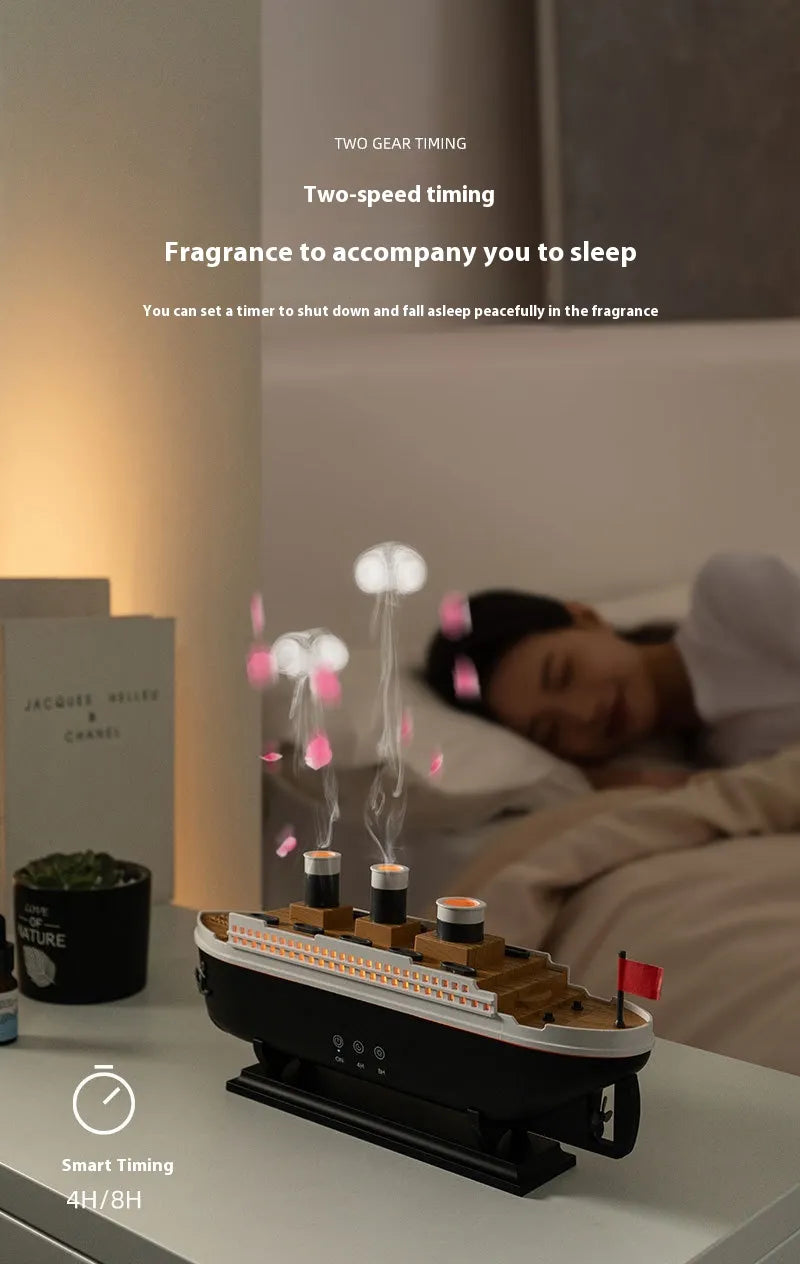Retro Ship Ultrasonic Aroma Diffuser & Humidifier | 250mL Home Aromatherapy